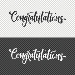 congratulations lettering clipart element design