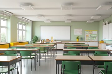 Empty Classroom Interior Design