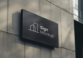 Black Sign Mockup With Generative AI