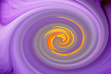Spiral abstract graphic digital artwork.Purple pink orange colors.