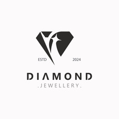 Diamond jewelry Logo, jewelry shop business identity, emblem, creative design