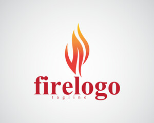 fire abstract by forming the letter n i logo