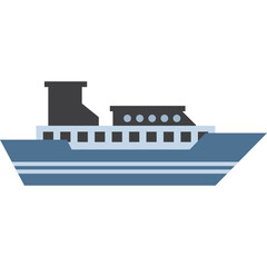 Obraz premium Cruise Ship Illustration