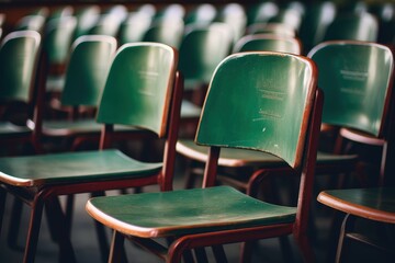 Rows of Green Chairs