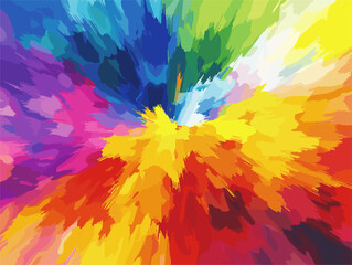 Obraz premium Dynamic Color Symphony: Where Vibrant Hues Converge to Create a Tapestry of Diversity