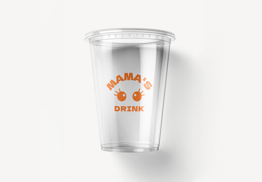 Plastic Drinking Cup Mockup With Generative AI