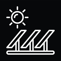 Line Art Solar Panel Icon