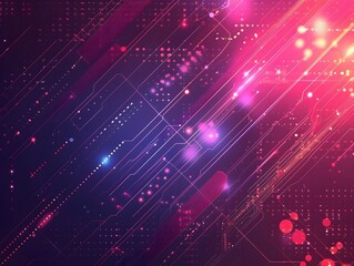 Obraz premium Futuristic Abstract Gradient Particles Technology Versus Sports Battle Background