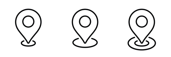 Pin Maps icon set. ,location pin vector