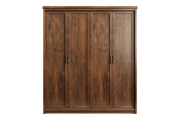 Brown close cupboard isolated on transparent background
