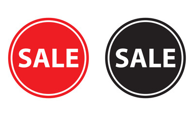 Obraz premium Red and black Sale Tag. Vector illustration. EPS 10