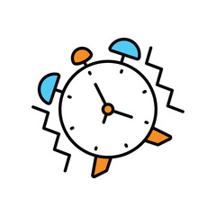 alarm clock icon with white background vector stock illustration