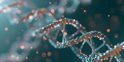 An abstract analysis of DNA molecules in virtual medical science interface. Concept Virtual Medical Science, DNA Molecules, Abstract Analysis, Scientific Interface, Medical Technology