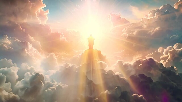 Divine Light in the Clouds.