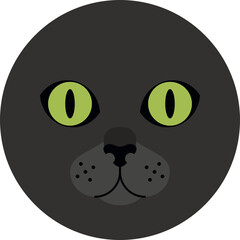 Bombay cat head icon