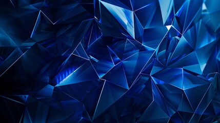Obraz premium A digital illustration featuring an abstract pattern of blue polygons