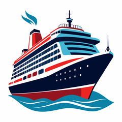 A cruise ship vector illustration © MohammadMonirul