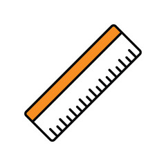 ruler icon with white background vector stock illustration
