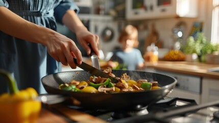 The Chef Chopping Vegetables