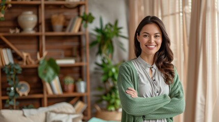 The Woman in Green Cardigan