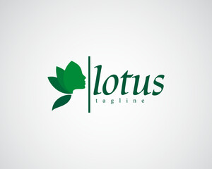 creative half flower that blends with the face of the logo for beauty ,salon ,and others