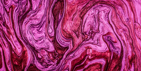 Fototapeta premium Ink Symphony: Embracing the Mystical Aura of Liquid Art in Oil 