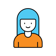 student icon with white background vector stock illustration