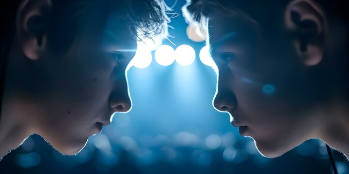 A young gamer faces off against a fierce virtual opponent in esports. Concept Esports, Video Games, Young Gamer, Virtual Opponent, Intense Competition