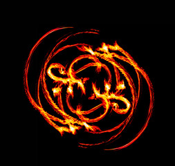 beautiful shapes with fire