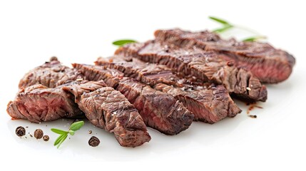 Ingredient for cooking grilled meat: a piece of juicy raw meat with spices