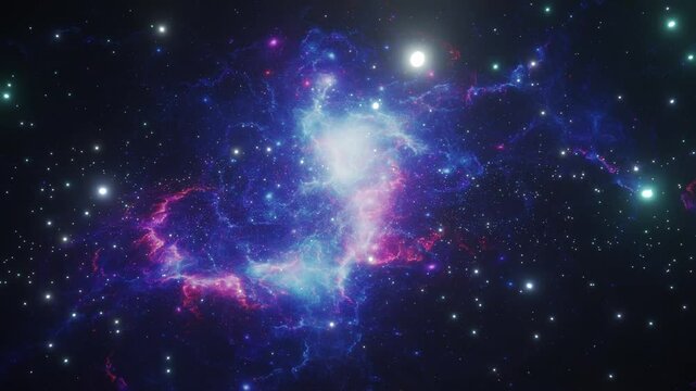 Galaxies and nebula in deep space