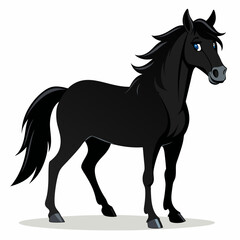 horse silhouette isolated on white