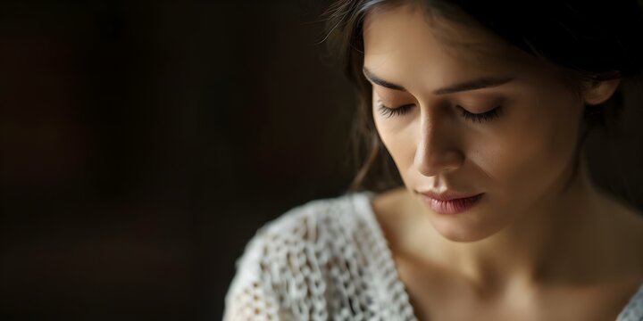 Conceptual image of a mother struggling with postpartum depression on Mothers Day. Concept Motherhood, Mental Health, Postpartum Depression, Mother's Day, Conceptual Photography