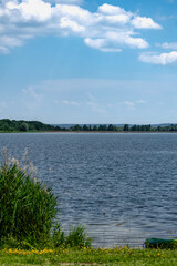 Madine lake located in Meuse in Lorraine in the Grand Est region, numerous activities, camping, wildlife, migratory route, Natura 2000