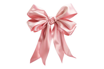Pink ribbon isolated on transparent background