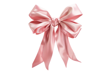 Pink ribbon isolated on transparent background