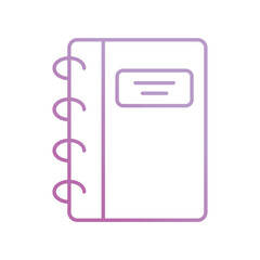 notebook icon with white background vector stock illustration