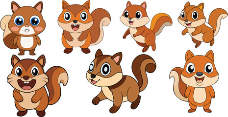 Chipmunk  flat design ,animal vector design