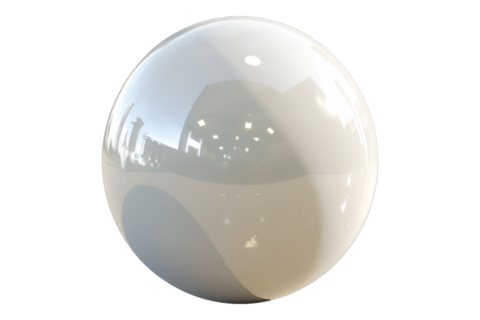 White sphere isolated on transparent background