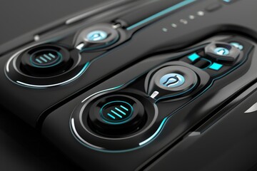 futuristic car interior controls