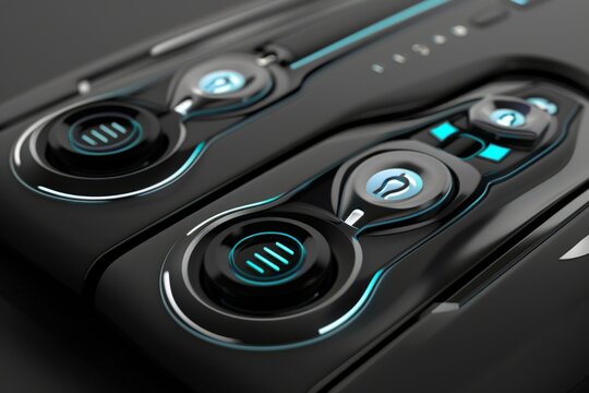 futuristic car interior controls