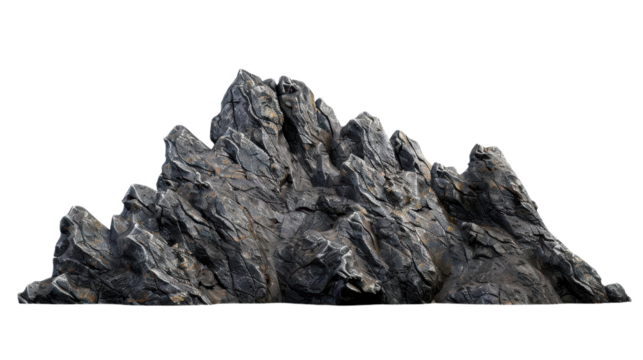 Majestic Rocky Mountain Formation Under Clear Sky - Powered by Adobe