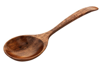 Wooden spoon isolated on transparent background
