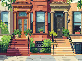 Charming Historic Brownstone Apartment: A Nostalgic Gateway to Urban Heritage