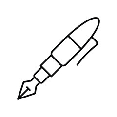 Fototapeta premium fountain pen icon with white background vector stock illustration