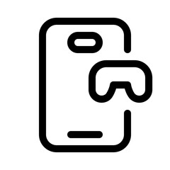 mobile game icon with line style, perfect for user interface projects
