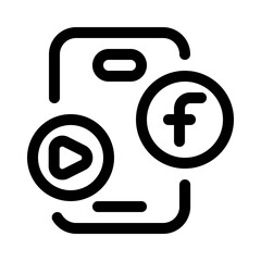 socmed icon with line style, perfect for user interface projects
