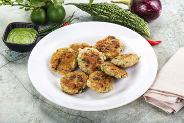 Indian style - chicken kebab with herbs