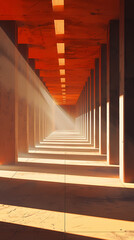 Naklejka premium A long corridor