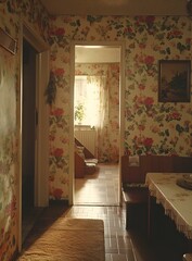 Vintage Floral Wallpaper Interior Design Home Decor